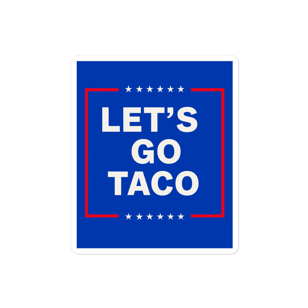 Anti-Trump 2024 taco sticker 