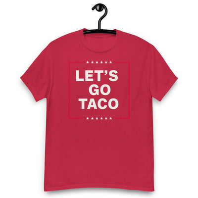 Let's Go Taco sticker with cartoon Trump funny shirt