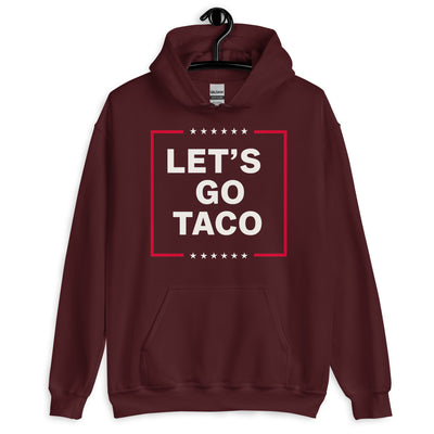 Liberal protest hooded hoodie – anti-Trump taco message stitched for 2024 resistance hoodie