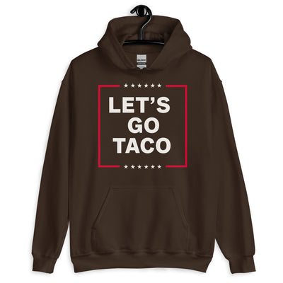 Satirical anti-Trump hat with taco and chicken art – Democrat merch hoodie