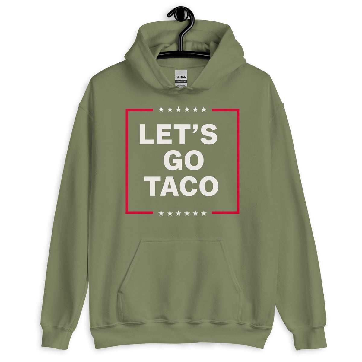 Trump always chickens out hoodie – taco-themed political accessory