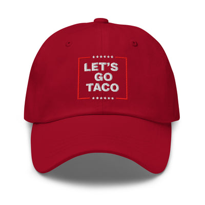 Funny anti-Trump hat with taco and chicken design – bold liberal statement cap